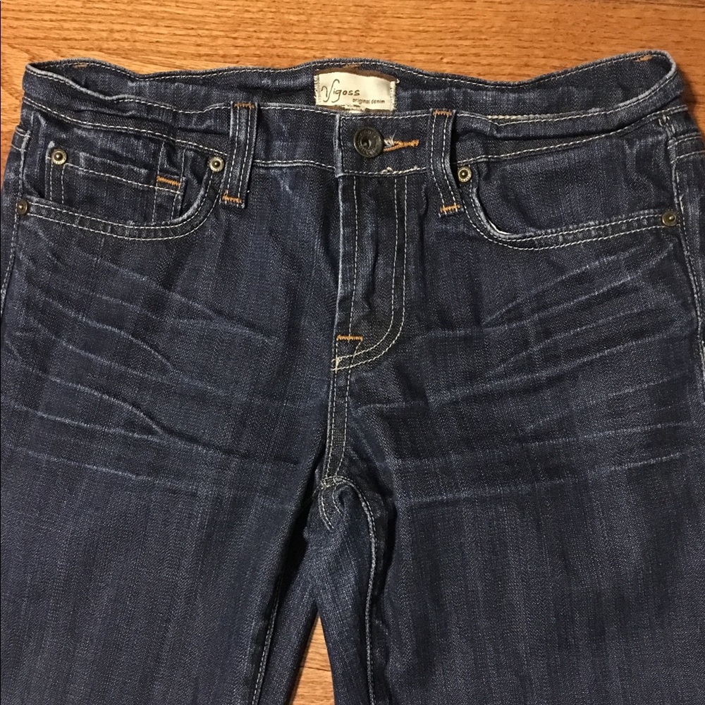 Size 7-8 straight leg Vigoss jeans dark denim